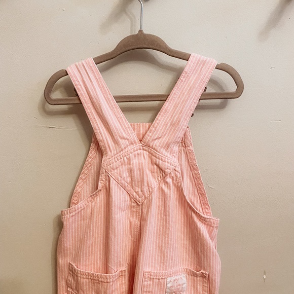 Lakin McKey brand pink and white girls Striped train Overalls  Size 9 months - Picture 7 of 9